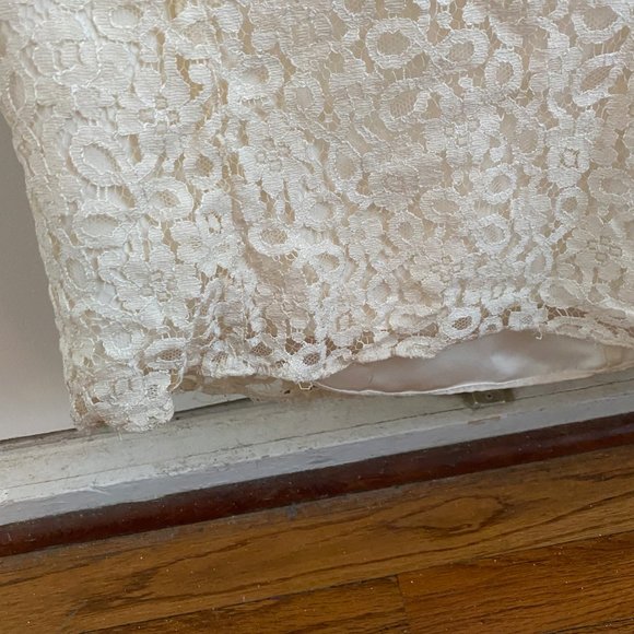 Ivory Halter-Style Watters Bridal Sweep Train Wedding Dress Size 12 - Picture 4 of 8